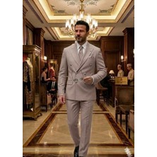 Atk Giyim Erkek Slim Fit Kruvaze Takım Elbise - 6 Düğmeli Italyan Kesim