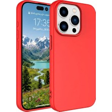 Ve Kırmızı iPhone 15 Pro Max ile Uyumlu Rose Serisi Silikon Kılıf
