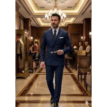 Atk Giyim Erkek Slim Fit Kruvaze Takım Elbise - 6 Düğmeli Italyan Kesim