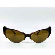 Old Space Vintage Vintage Güneş Gözlüğü – 90’lar Retro – Kahverengi Kemik Çerçeve, Kahverengi Cam