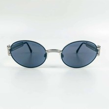 Old Space Vintage Vintage Güneş Gözlüğü – 90’lar Retro Gözlük – Gümüş Metal Çerçeve, Füme Cam