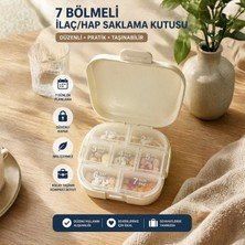 Multi Trendy Haftalık Ilaç Kutusu 7 Günlük Taşınabilir Hap Organizer Vitamin Kutusu Seyahat Tipi Kulplu