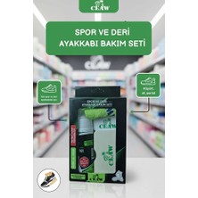 Claw 4'lü Set Spor ve Deri Ayakkabı Bakım Seti Temizleme Köpüğü 150 Ml, Sünger, Mikrofiber Bez, Parlatıcı Sünger