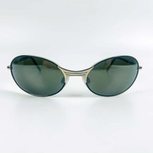 Old Space Vintage Vintage Güneş Gözlüğü – 90’lar Retro Gözlük – Metal Çerçeve, Gri Aynalı Cam