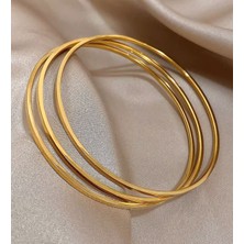 Akın Trend 3’lü Ajda Bilezik Çelik Altın Kaplama