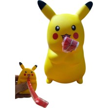 MİNGODAN Dil Çıkaran Pikaçu Oyuncak Pikachuu Sıkmalı Anti Stres Sert Plastik Duyusal Oyuncak