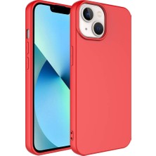 Ve Kırmızı iPhone 13 ile Uyumlu Rose Serisi Silikon Kılıf