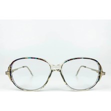 Old Space Vintage Mavi Işık Korumalı Vintage Gözlük – 70’ler Retro – Desenli Kemik Çerçeve