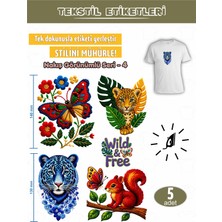 Agg Reklam Ütü ile Yapışan Kıyafet Etiketi Nakış Görünümlü Seri-4  5li Set