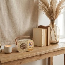 Uravas Store LED Aydınlatmalı Hoparlör Bej