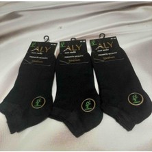 Shine Elagance Antrasit Renginde 3'lü Düz Renk Dikişsiz Parfümlü %87 Bambu Erkek Patik Çorap