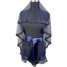 Karakız Kına Örtüsü Lacivert (VIP) 2 Eldiven+Kemer