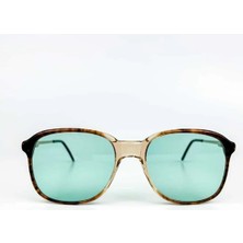 Old Space Vintage Vintage Güneş Gözlüğü – 80’ler Retro Kahverengi & Turkuaz Camlı Gözlük OSV615