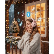 Pileli Store Şarjlı Kablosuz Tavşan Tasarımlı Bluetooth Kulaklık Tf Kart Girişli