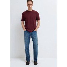 Mavi Dokulu Bordo Basic Tişört 0610277-70426