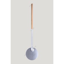 Mutsan Alüminyum Yuvarlak Pizza Çevirme Küreği (28 Cm) -  Isıya Dayanıklı Yuvarlak Pizza Çevirme Küreği Alüminyum 28 cm - 80 cm Ahşap Saplı