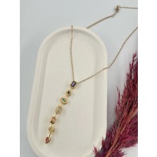 Akın Trend 7 Element Çelik Y Model Kadın Kolye