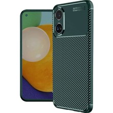 A60 Kılıf Auto Focus Karbon Kapak - Koyu Yeşil
