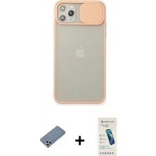 Marsilyan™- iPhone 11 Pro Max Kılıf Vadi Çizgi - Şeffaf Pasifik Cam Ekran Koruyucu + Gümüş Shine Kamera Lens Koruma Cam