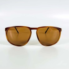 Old Space Vintage Vintage Güneş Gözlüğü – 90’lar Retro – Kahverengi Kemik Çerçeve, Kahverengi Cam