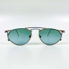 Old Space Vintage Vintage Güneş Gözlüğü – 90’lar Retro Gözlük – Metal Çerçeve, Turkuaz Cam