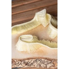 Mefaks Tekstil Fırfır Dekoratif Şerit 25 Metre Açık Sarı