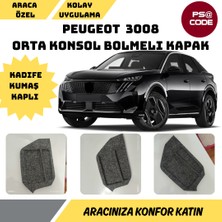PSA Code Peugeot 3008-5008  Orta Konsol Kadife Kumaş Kaplı Gözlü Kapak