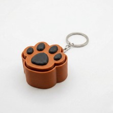 Atatuğ Hediyelik Kedi Patisi Kahverengi-Siyah Fidget Anahtarlık - 3D Baskı Stres Giderici Tıklama Oyuncağı