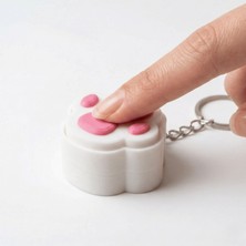 Atatuğ Hediyelik Kedi Patisi Stres Attırıcı Fidget Anahtarlık - Pembe ve Beyaz Özel Tasarım