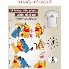 Agg Reklam Ütü ile Yapışan Kıyafet Etiketi Winnie The Pooh -4  6lı Set