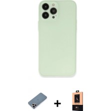 Marsilyan™- iPhone 13 Pro Max Kılıf Atlas Minimal Prime - Şeffaf Maxco Cam Ekran Koruyucu + Mor Metal Kamera Lens Koruma Cam