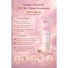 Nextbeau Collagen Solution Relief Sun Cream – Kolajen Destekli ve Yatıştırıcı Güneş Kremi (SPF50+ Pa++++)