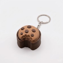Atatuğ Hediyelik 3D Tasarım Isırılmış Kurabiye Fidget Clicker Anahtarlık - Stres Giderici Oyuncak