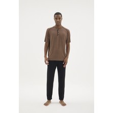 Kocabey KKT-26153 Erkek Midi Yaka Pijama Takımı