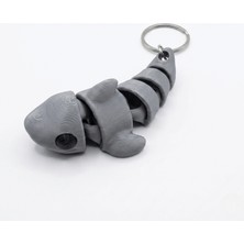 Atatuğ Hediyelik Hareketli 3D Baskı Köpekbalığı Anahtarlık - Oynar Eklemli Fidget Stres Oyuncağı