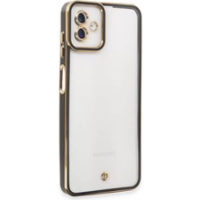 Galaxy A04 Kılıf Liva Lens Silikon - Siyah