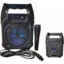 Karaoke Mikrofonlu Fm Radyolu Bluetooth Hoparlör Yüksek Ses Kaliteli