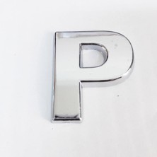 P Harfi 3,75 cm Krom Yapışkanlı