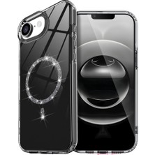 Iphone 16E Live Diamond Magsafe Kapak - Siyah