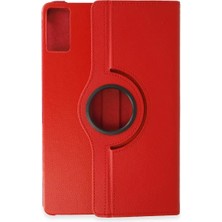 Redmi Pad Se Kılıf 360 Tablet Deri Kılıf - Kırmızı
