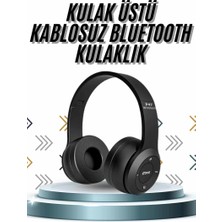 Kulak Üstü Bluetooth Kulaklık Yüksek Ses Kaliteli Ayarlanabilir