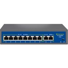 Novacom NVC-HIF0820FBL-C 8+2 Port 120W 10/100MBPS Poe Switch (250M Extend Modlu)