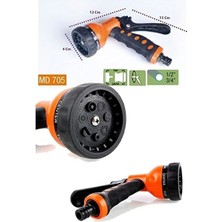 Bahçe Sulama Fiskiyesi Hortum Ucu Sulama Tabancası Hortum Ucu Bahçe Sulama 7 Fonksiyonlu Ayarlı