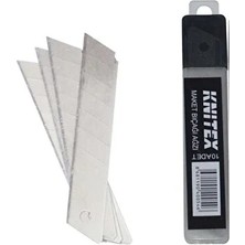 Maket Bıçağı Yedeği Ucu Kalın 18 mm Bıçak 10 Adet Keskin ve Dayanıklı