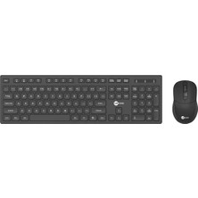 Renas Store Lecoo Kablosuz Q Klavye - Mouse Set Siyah Ergonomik Tasarım ile Kolay Kullanım için Uygun