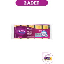 Klasik Yeşil Sünger Oluklu 5'li Paket İkili Set