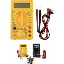 Dijital Multimetre | Volt – Amper – Ohm Ölçer | Elektrik ve Elektronik Test Cihazı | Problar Dahil