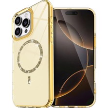 Iphone 14 Live Diamond Magsafe Kapak - Sarı