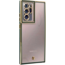 Galaxy Note 20 Kılıf Liva Lens Silikon - Yeşil