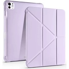 Ipad Air 13 (2024) Kılıf Kalemlikli Mars Tablet Kılıfı - Lila